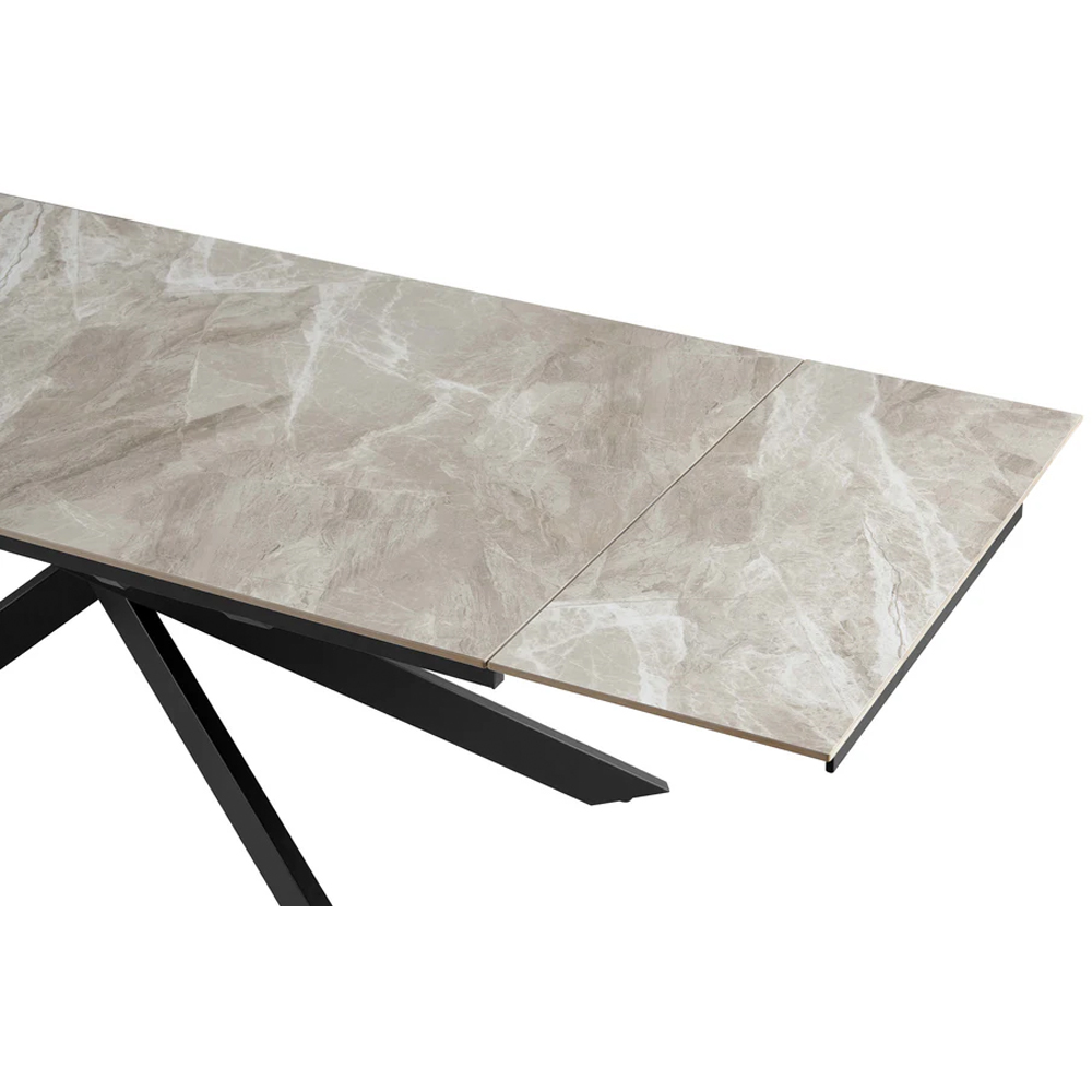 DS Living Zaira 6 Seater Dining Table White With Black Vein Image 4