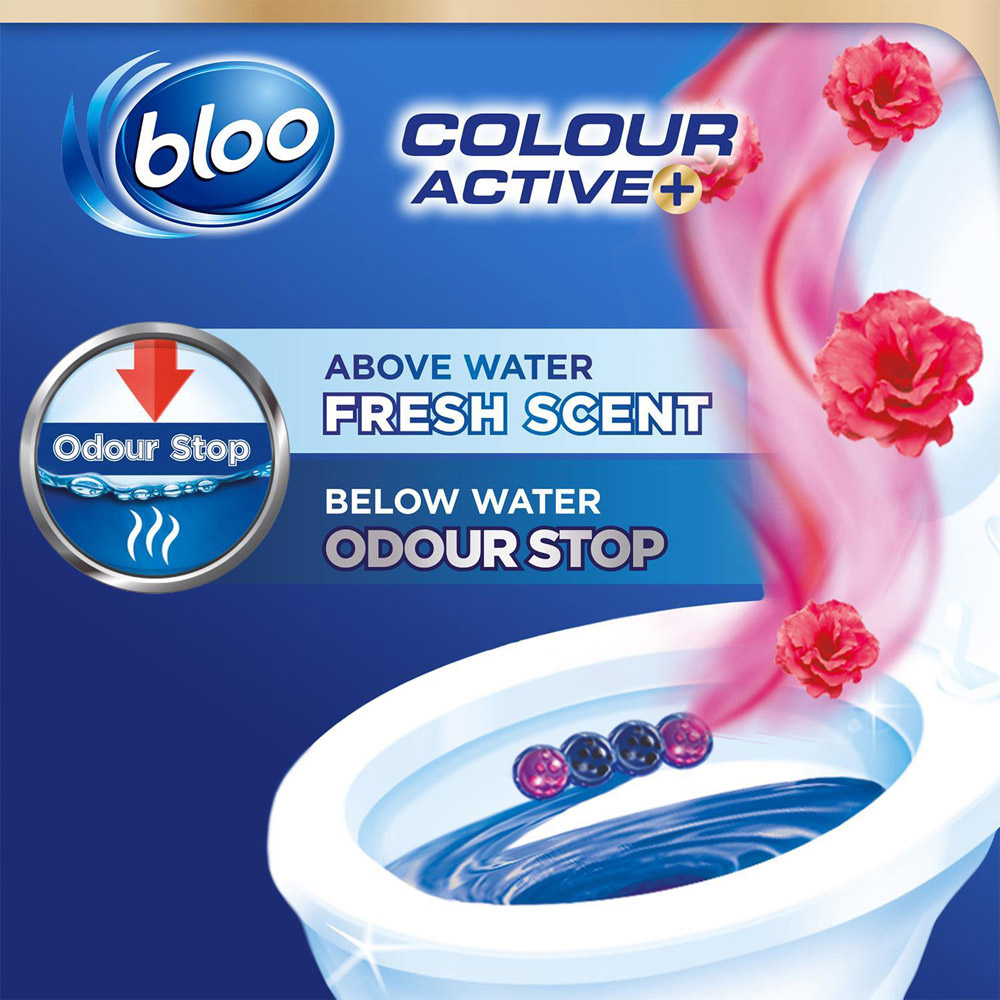 Bloo Colour Active Fresh Flower Toilet Rim Block 50g 12 Pack Image 4