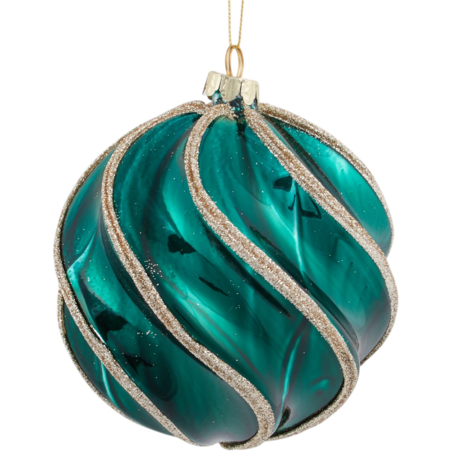 Traditional Swirl Glass Bauble Image 4