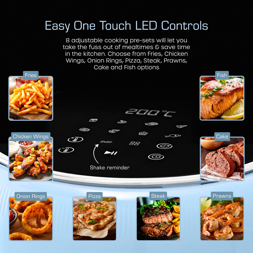 Swan Retro SD10513BLU Blue Digital Air Fryer 4.5L Image 5