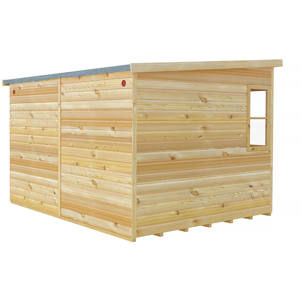 Shire 10 x 10ft Shiplap Style B Sun Pent Shed Image 5