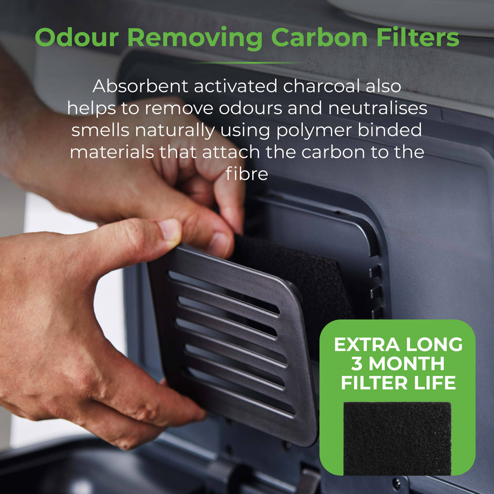 Tower Ozone Filter Silver Stainless Steel Sensor Bin 65L Image 8