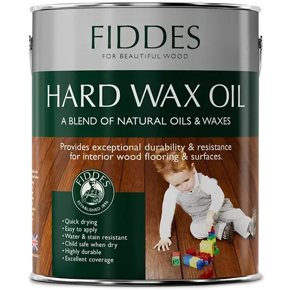 Fiddes Belgium Grey Satin Interior Wood Hard Wax Oil 2.5L Image 1