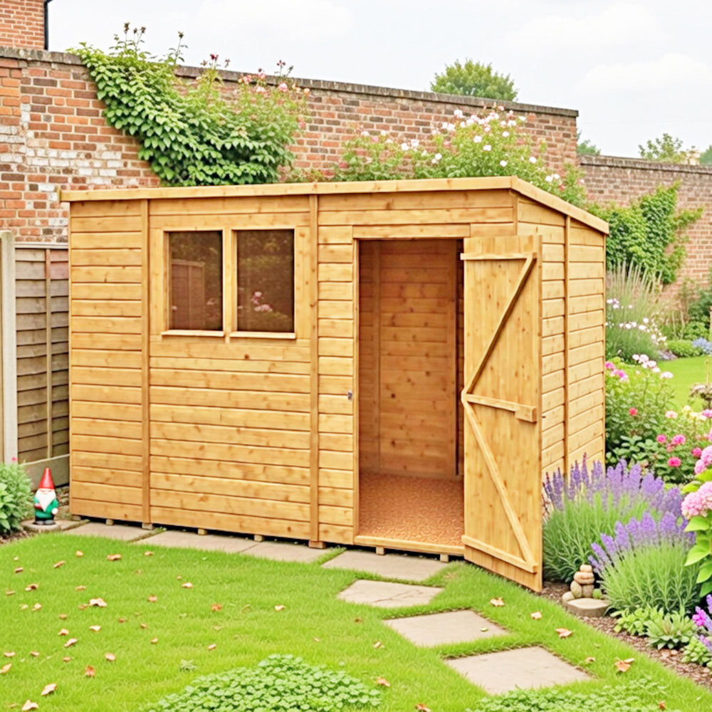 Shire 10 x 6ft Overlap Pent Shed Image 2