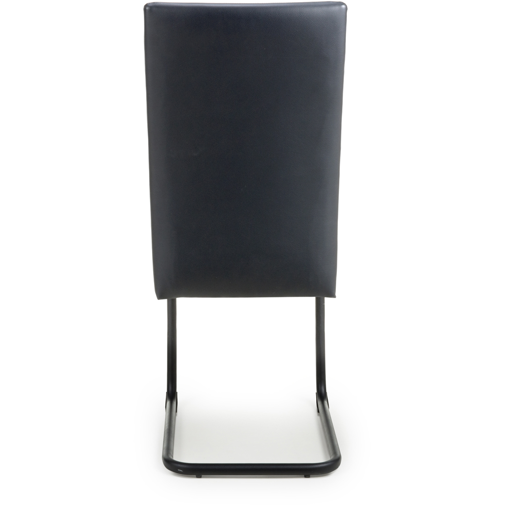 Carlisle Set of 4 Black Leather Effect Dining Chair Image 3