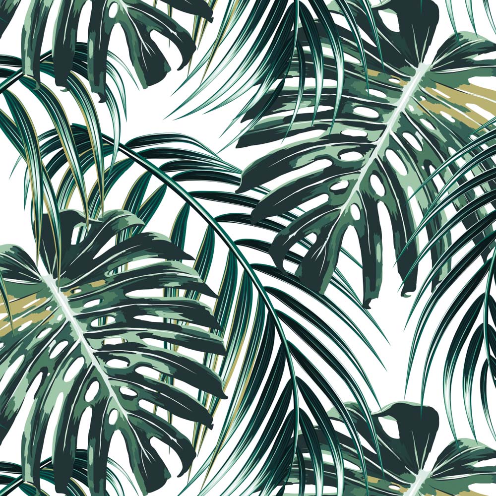Splashbax Premium Artisan Monstera Leaves Acrylic Bathroom Wall Panel 2400 x 1200mm Image 2