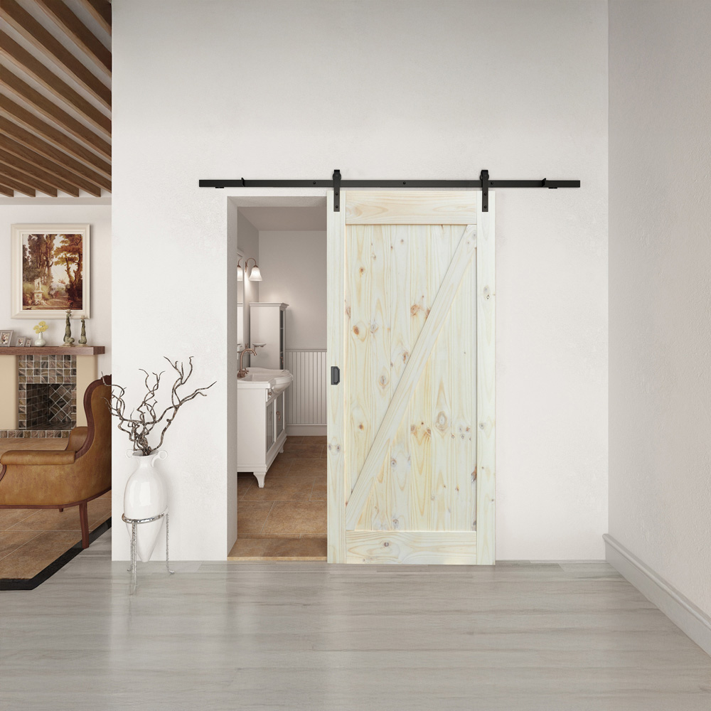 Coburn Flat Track 100 Black Straight Hanger One Door System 1000mm Image 2