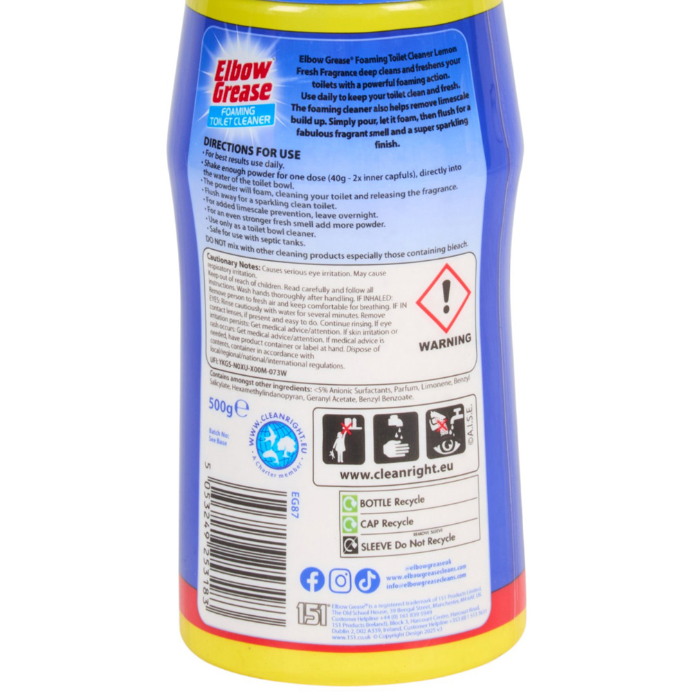 Elbow Grease Foaming Toilet Cleaner - Lemon Fresh Image 3