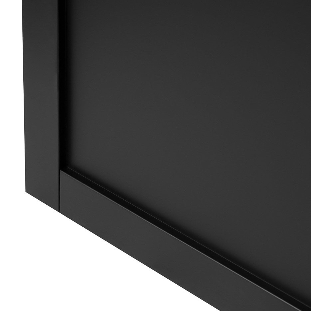 Jet Black Fully Finished Industrial Studio 3 Panel Internal Door 2040 x 726 x 40mm Image 4