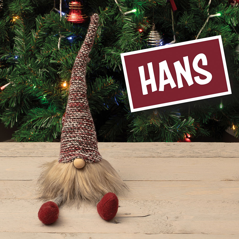 St Helens Fabric Multicolour Hat Santa-Gonk Decoration Image 3