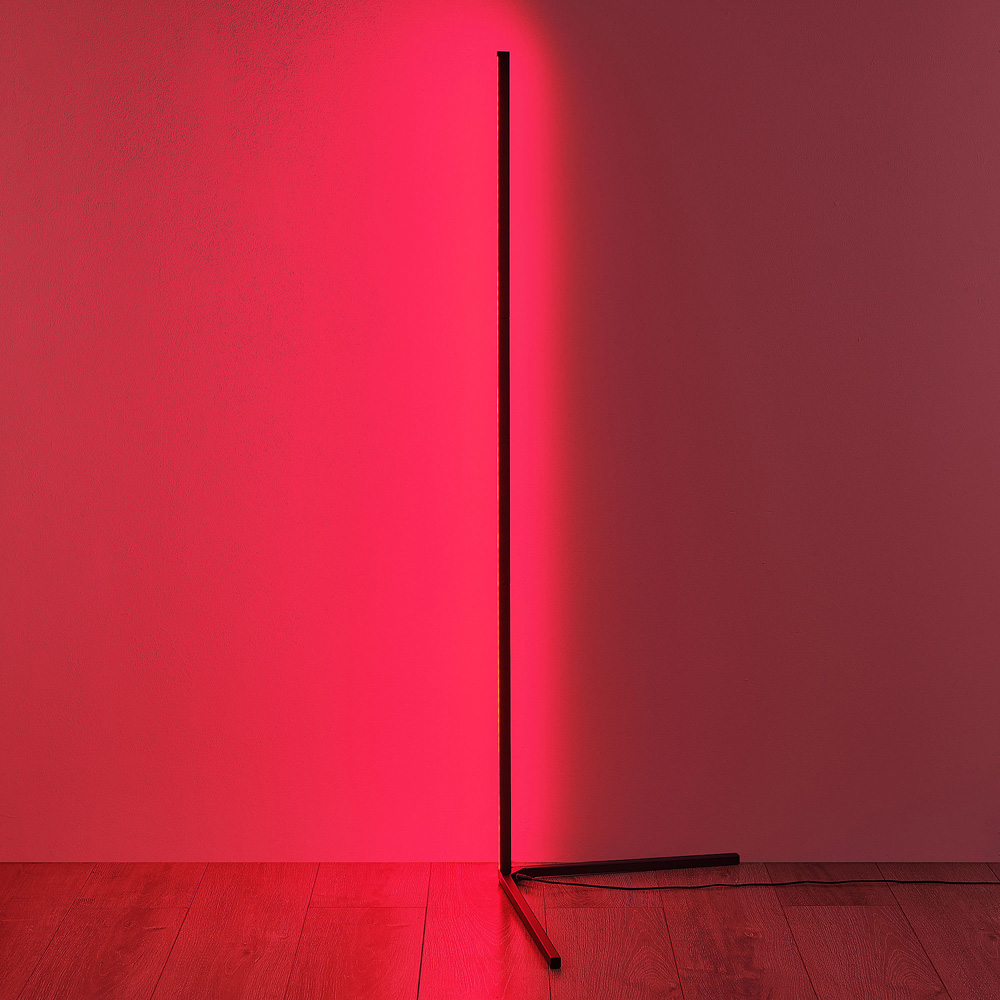 TRIO Level Black Integrated LED Corner Floor Lamp Image 4