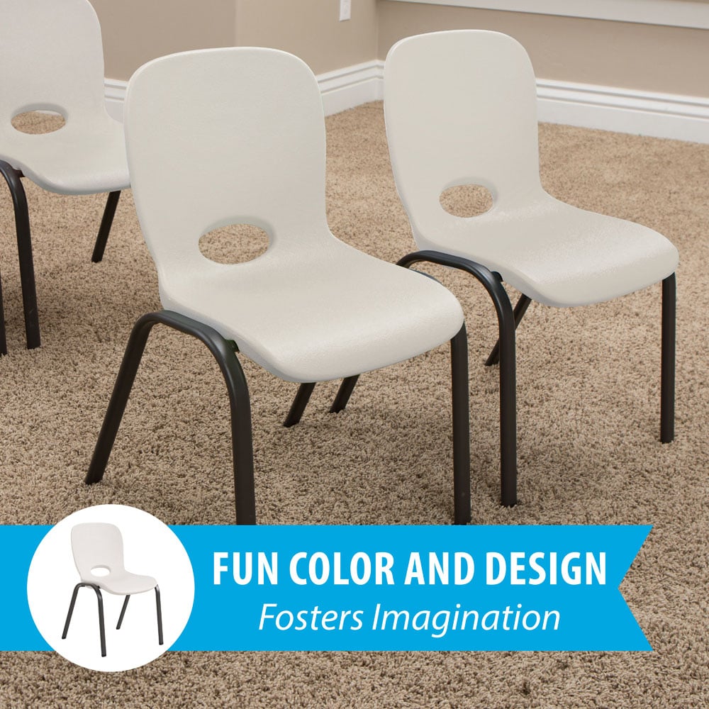 Lifetime Products Set of 4 Kids Stack Essential Chair Image 8