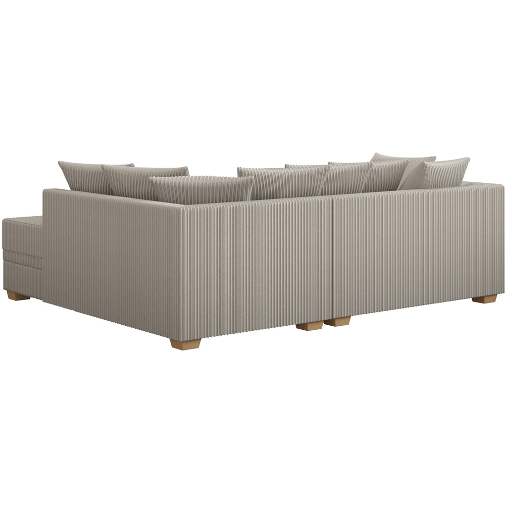 Modo 3 Seater Stone Jumbo Cord Right Hand Scatter Back L-Shape Corner Sofa Image 5