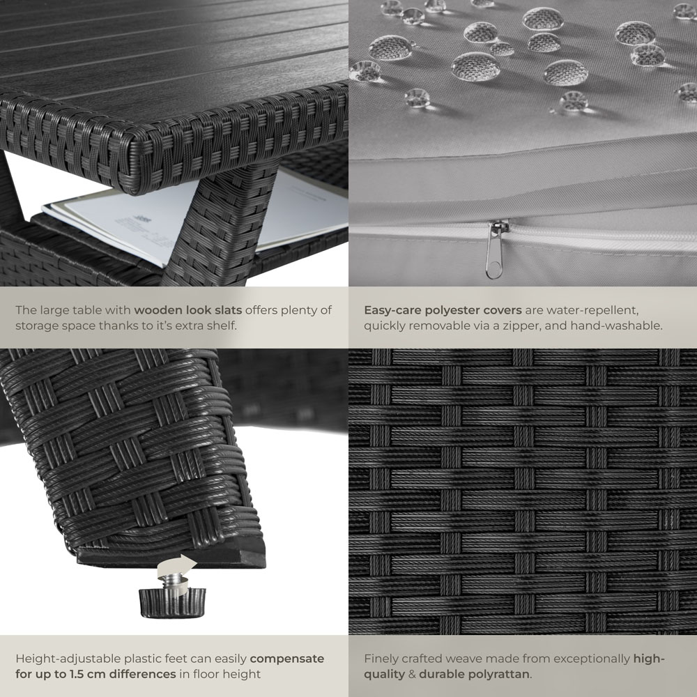 tectake Catania 6 Seater Garden Furniture Set with Cushions Image 5