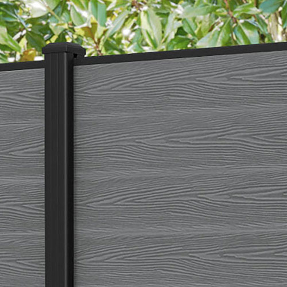 Charles & Ivy Classic 4ft Mid Grey Fence Panel with Aluminium Posts Image 3