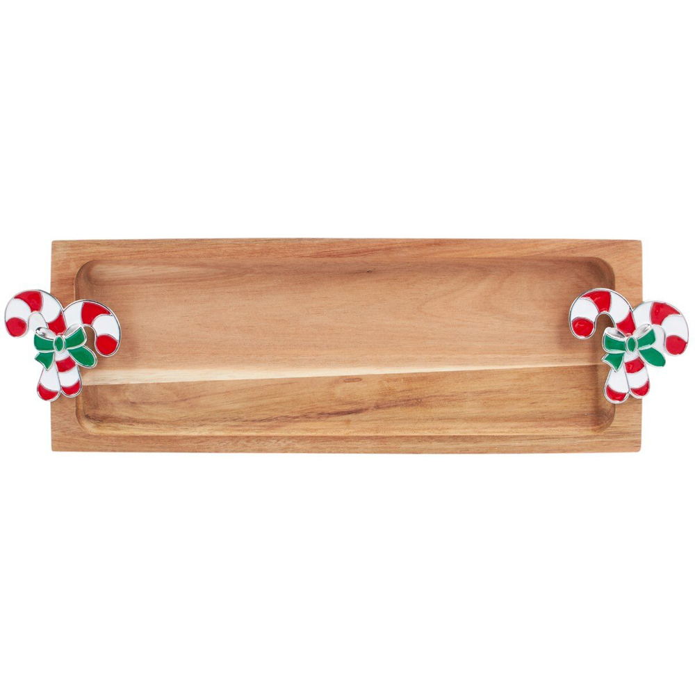 Candy Cane Acacia Cheeseboard SetNatural Image 2