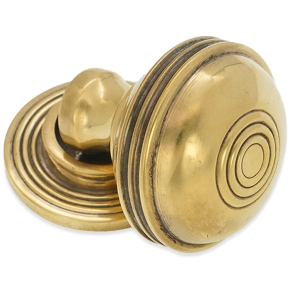 Spira Brass Preston Aged Brass Small 32mm Cupboard Knob Image 4