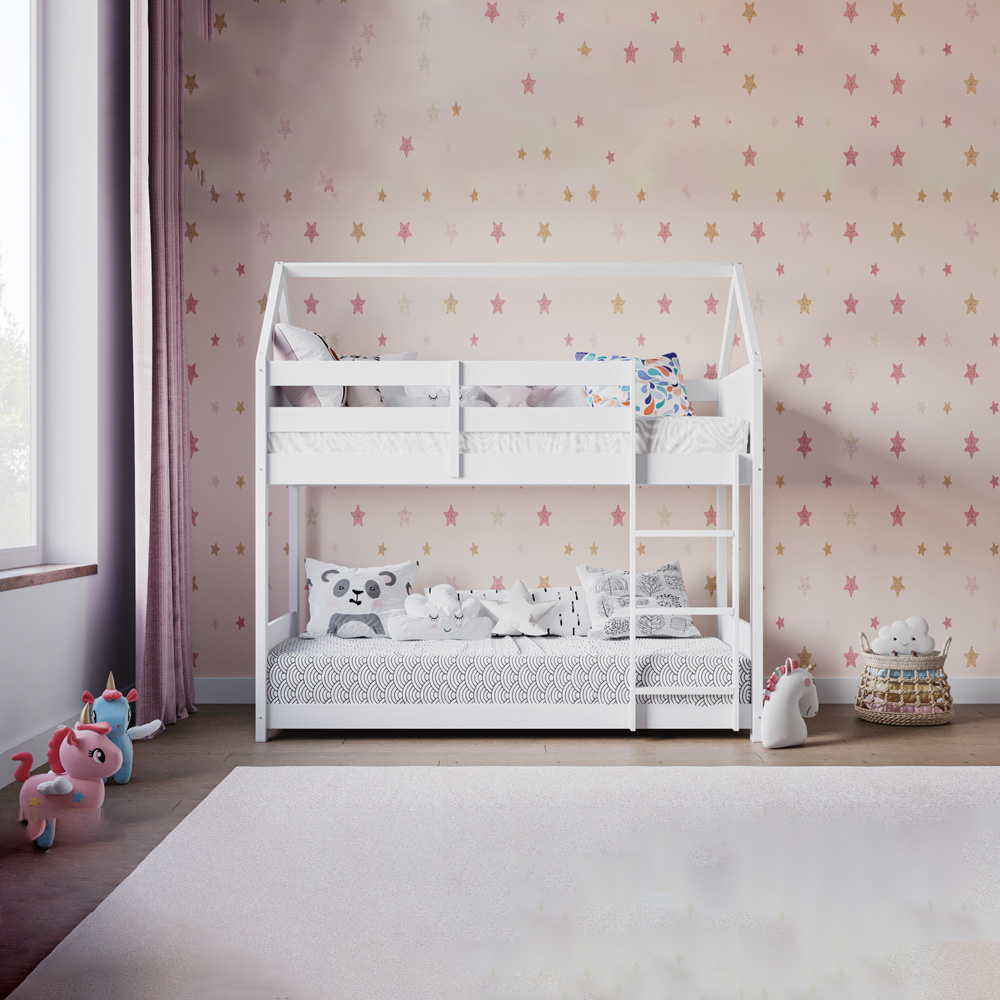 Flair Plation Shorty White Low Play House Bunk Bed Image 4