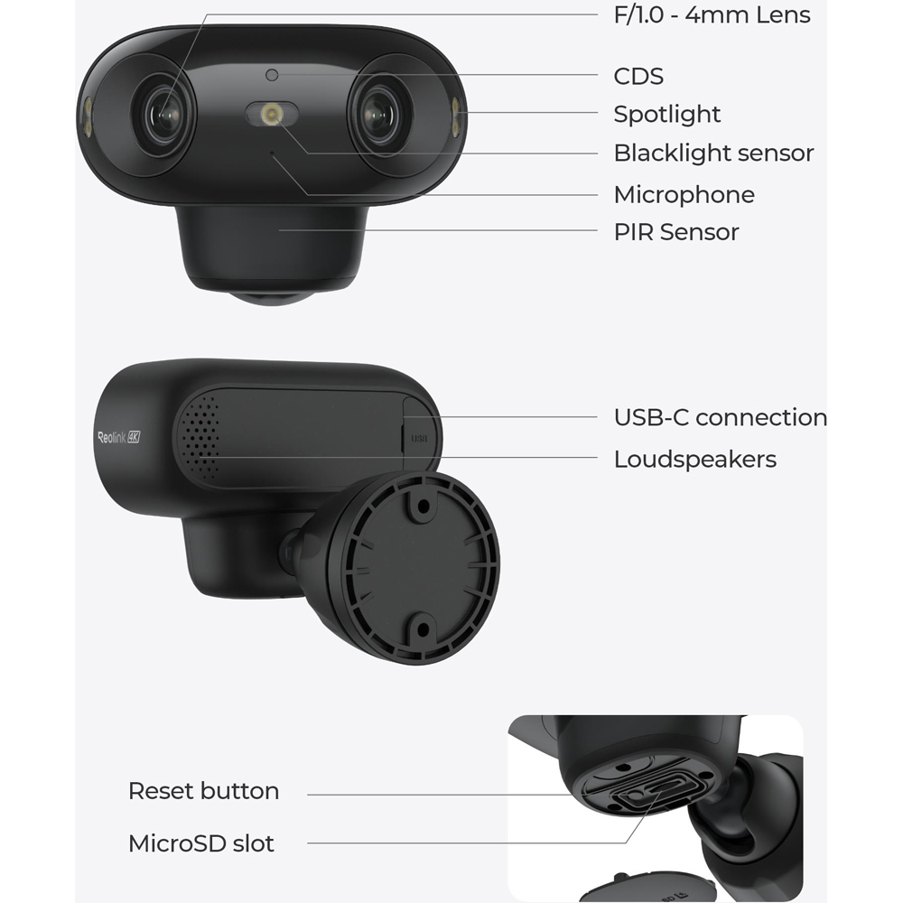 Reolink Advantage Series B740X 4K 180 Degree Wi-Fi Security Camera with Solar Panel and 64GB Card Image 9