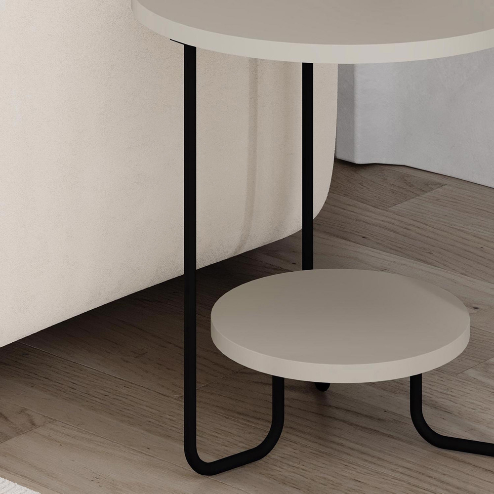FWStyle Corro 2 Tier Sandstone Side Table Image 4