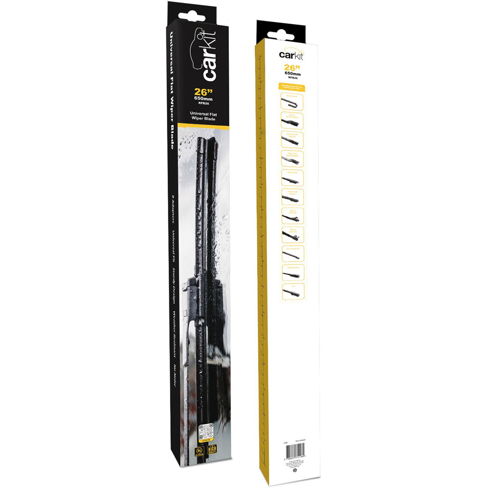 Carkit Universal Fit Flat Wiper Blade - 26in Image