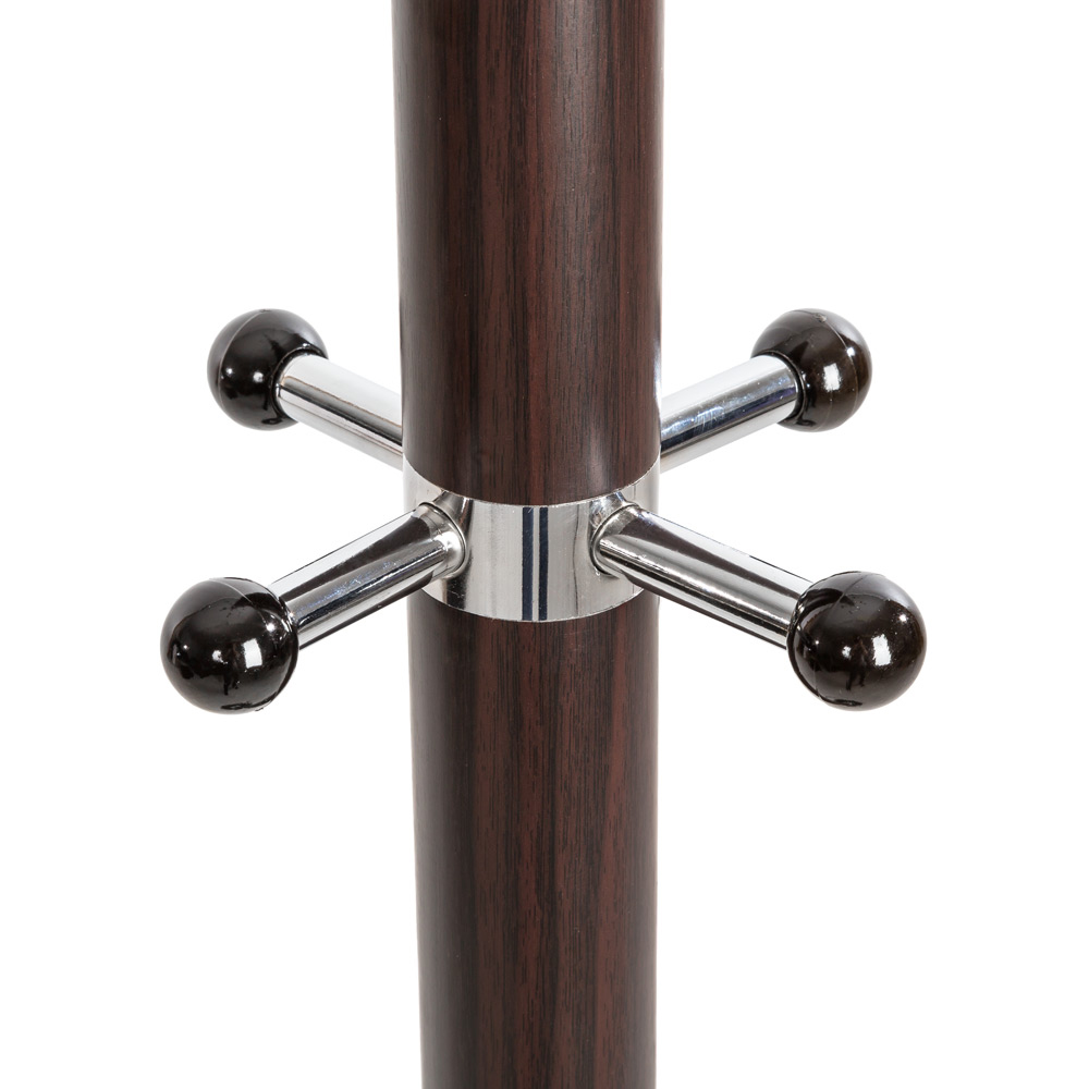 tectake Brown Coat Stand with 16 Hooks Image 5