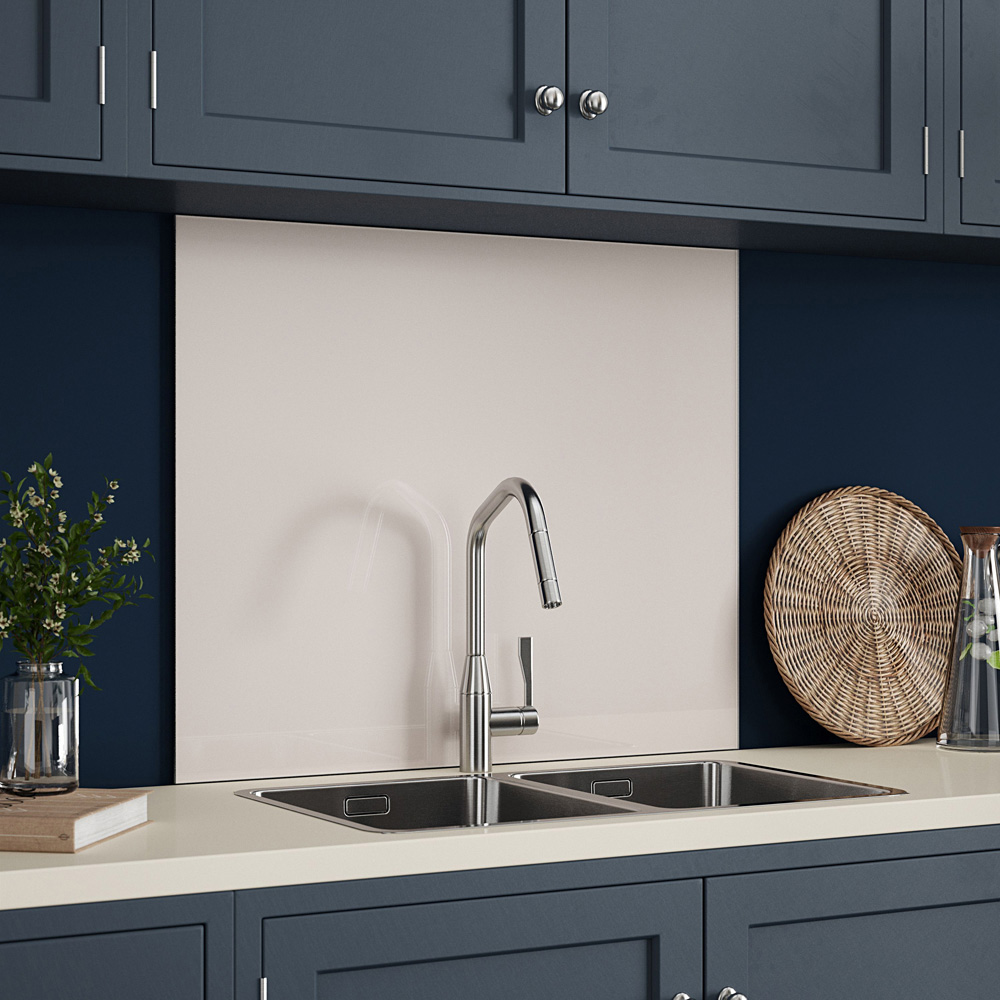 Splashback Pale Beige Toughened Glass Self Adhesive Kitchen Splashback 900 x 750mm Image 2