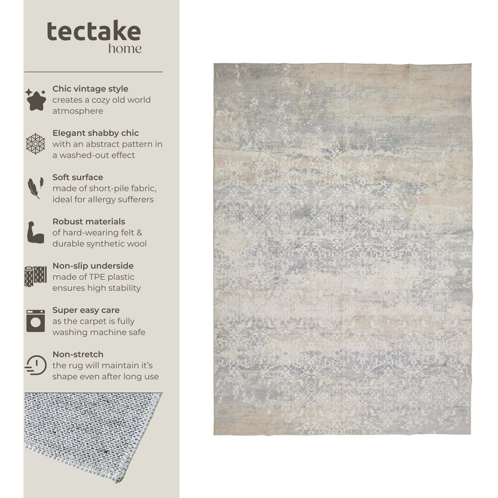 tectake Dalia Non Slip Washable Rug 170 x 120 x 0.6cm Image 7