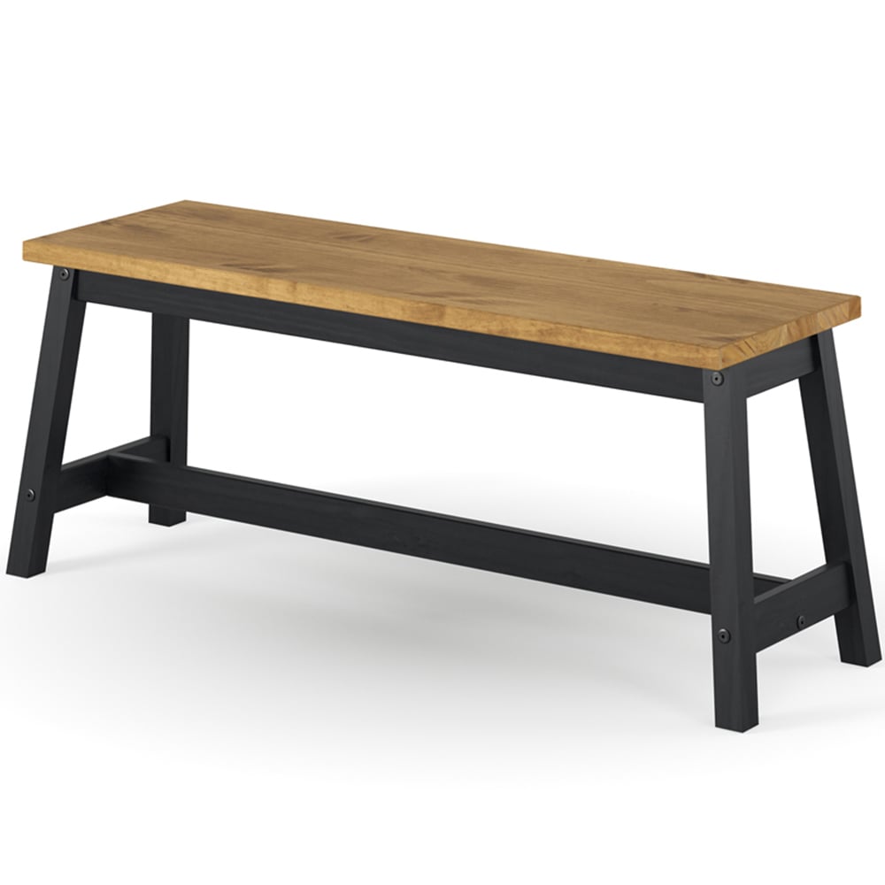 Core Products Corona 2 Seater Black Dining Bench Image 2
