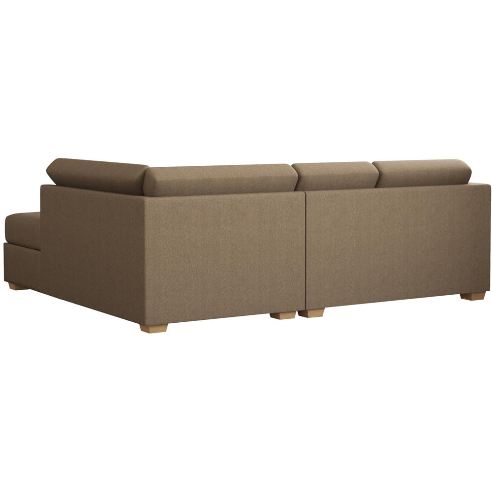 Modo 3 Seater Nutmeg Venice Right Hand Fixed Back L-Shape Corner Sofa Image 5