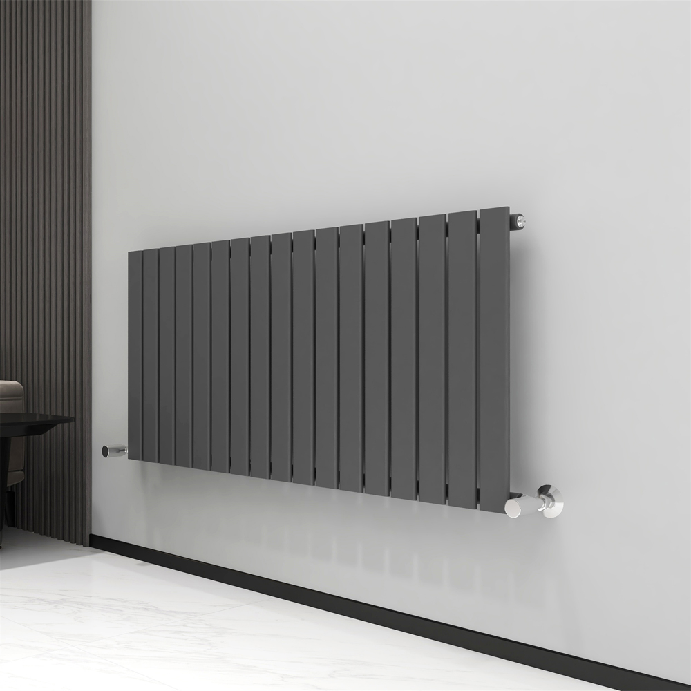 Anthracite 3705 BTU Single Flat Panel Vertical Column Radiator 600 x 1156mm Image 2