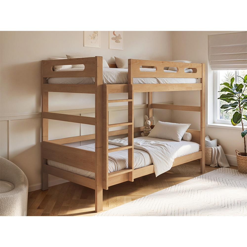Flair Elijah Natural Detachable Wooden Bunk Bed Image 5
