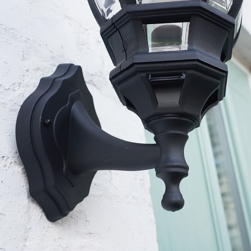 ValueLights Windsor Black Outdoor Wall Light Image 4