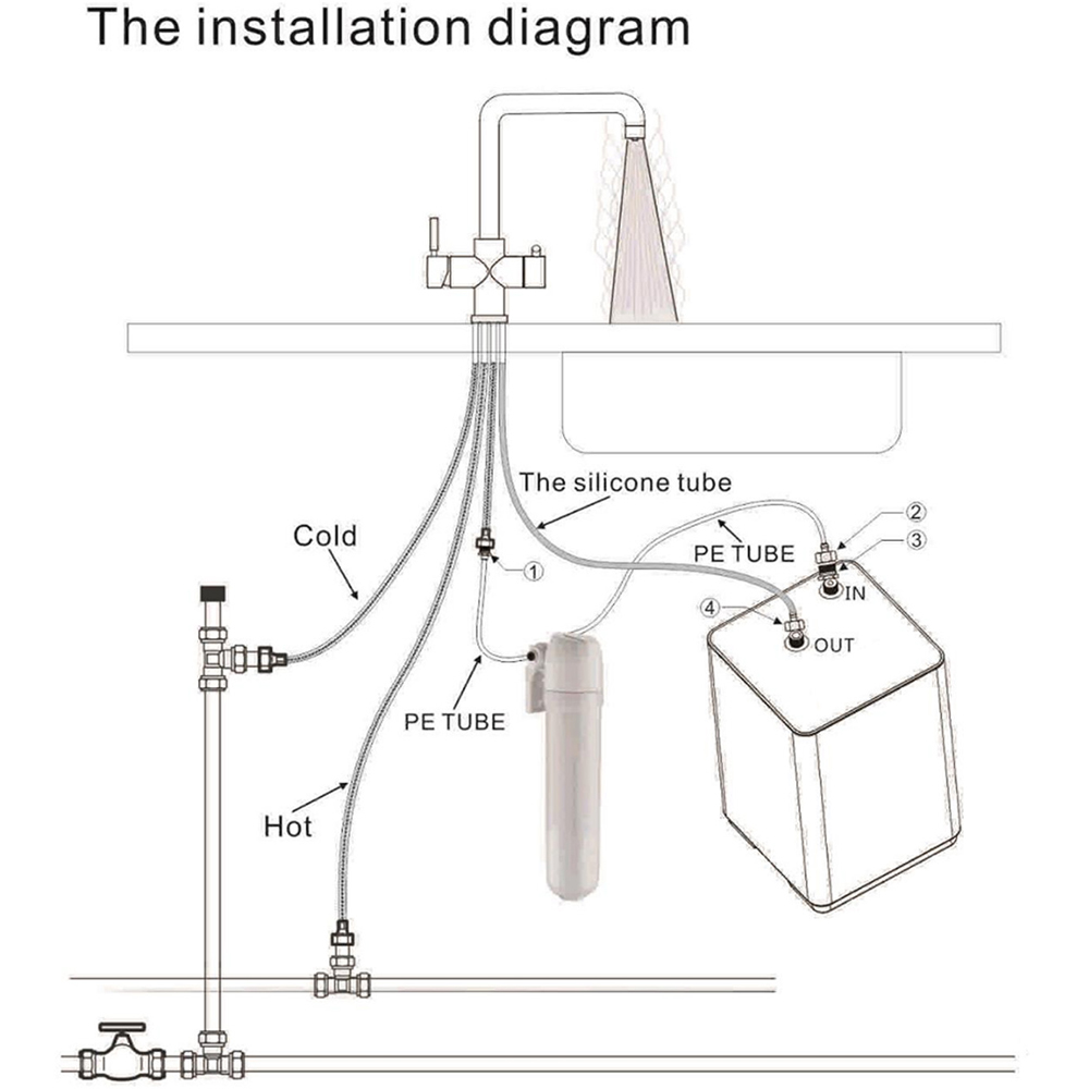 Nes Home 3 in 1 Chrome Round Instant Boiling Water Kitchen Tap with Heating Tank Image 5
