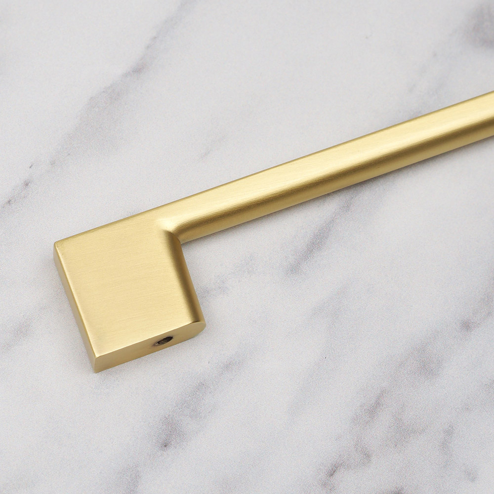 Handle & Home Brushed Brass Square D Handle 160mm Image 7