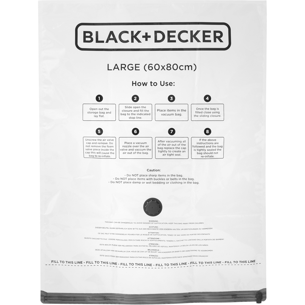 BLACK+DECKER Large Vacuum Storage Bag 3 Pack Image 4