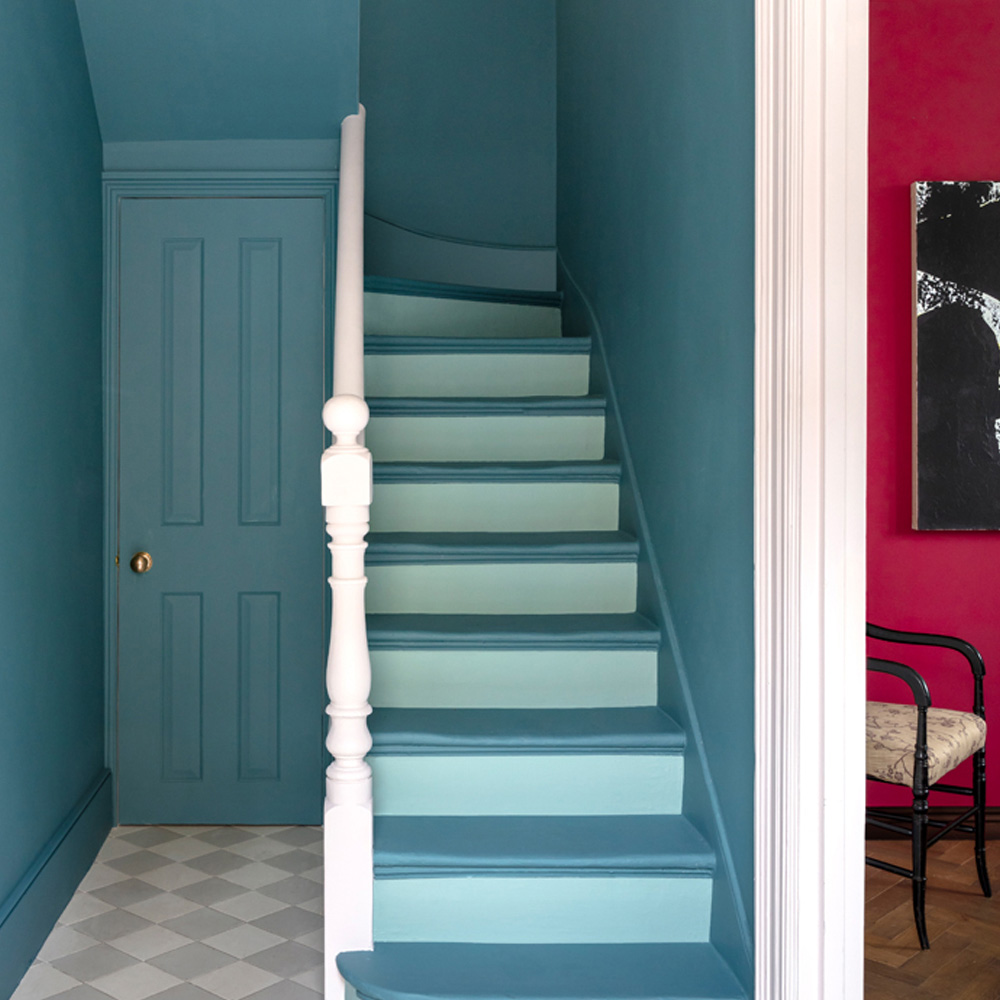 Craig & Rose Kitchen and Bathroom Saxe Blue Eggshell Paint 750ml Image 4