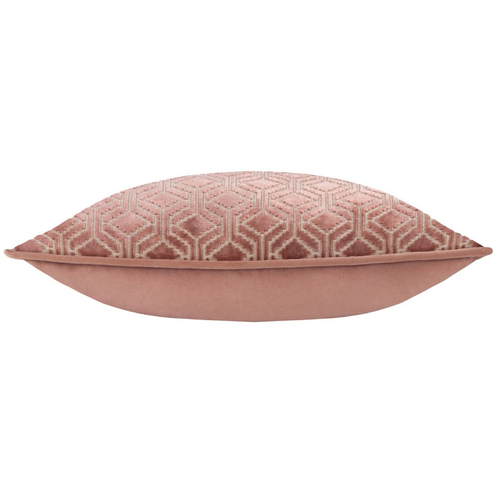Paoletti Avenue Blush Velvet Jacquard Cushion Image 4