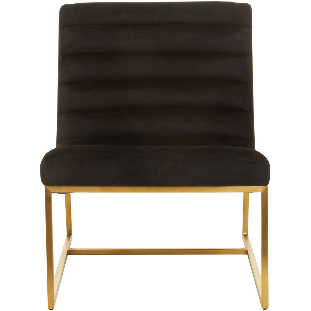 Premier Housewares Vogue Black and Gold Lounge Chair Image 3