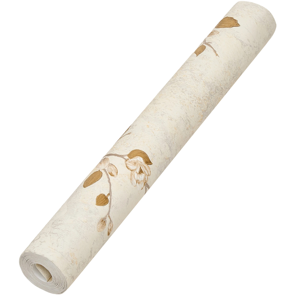 Living and Home Vintage Beige 3D Embossed Non-Woven Wallpaper Roll 950 x 53cm Image 3