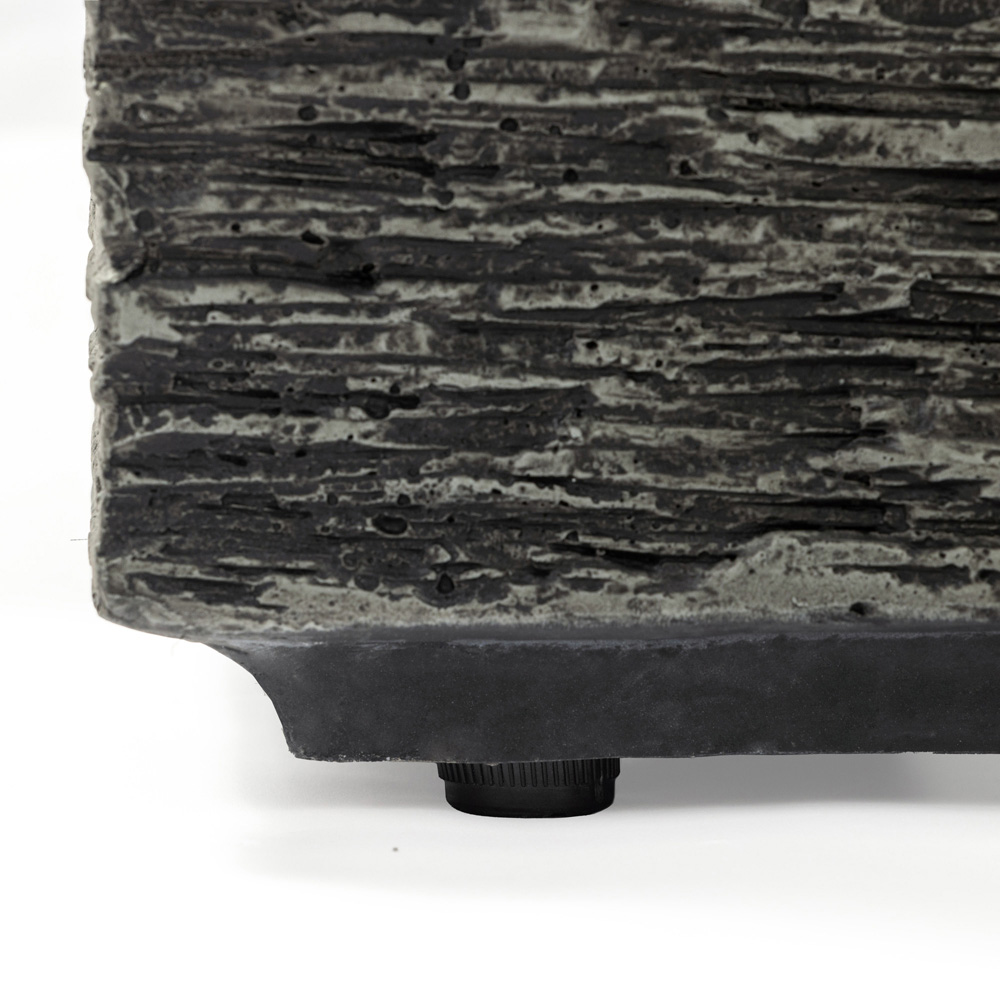 Teamson Home Grey Rectangle Faux Stone Outdoor Gas Fire Pit 106cm Image 7