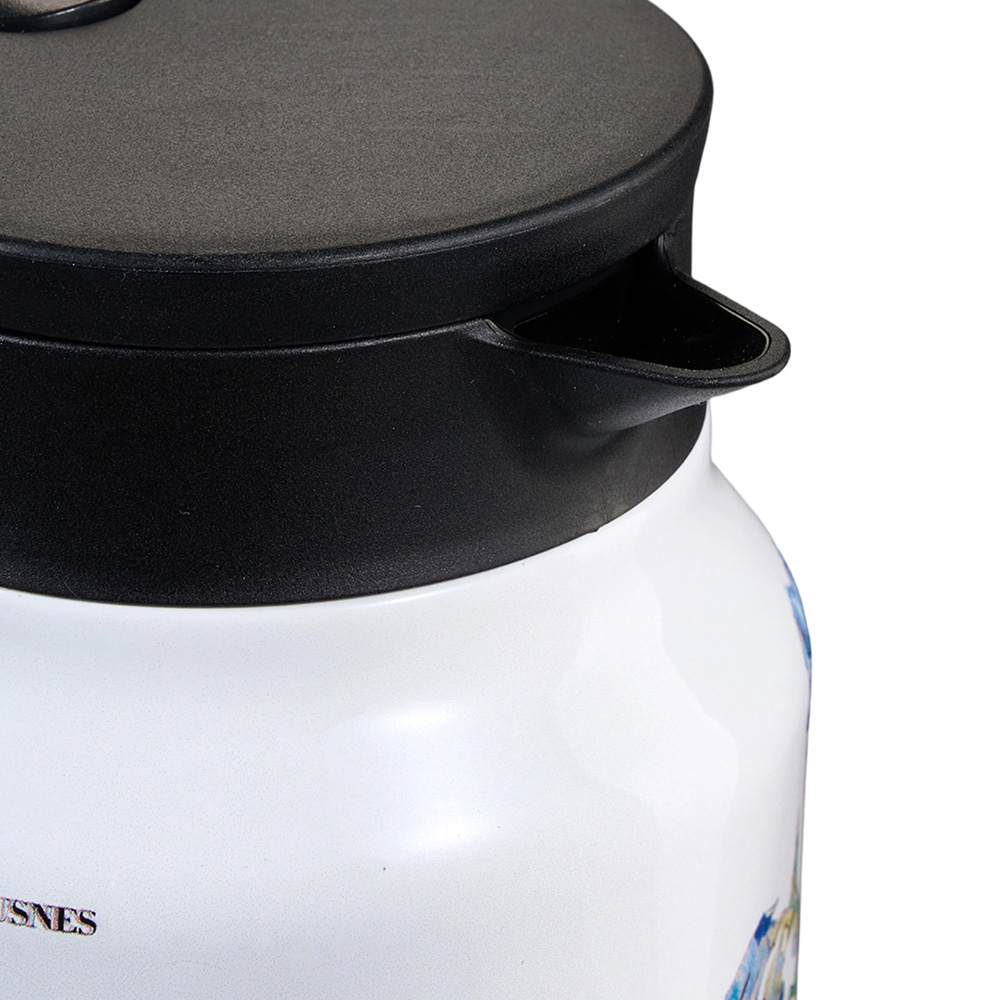 Living and Home Irises Vintage Floral Stainless Steel Thermal Teapot with Infuser 1L Image 4