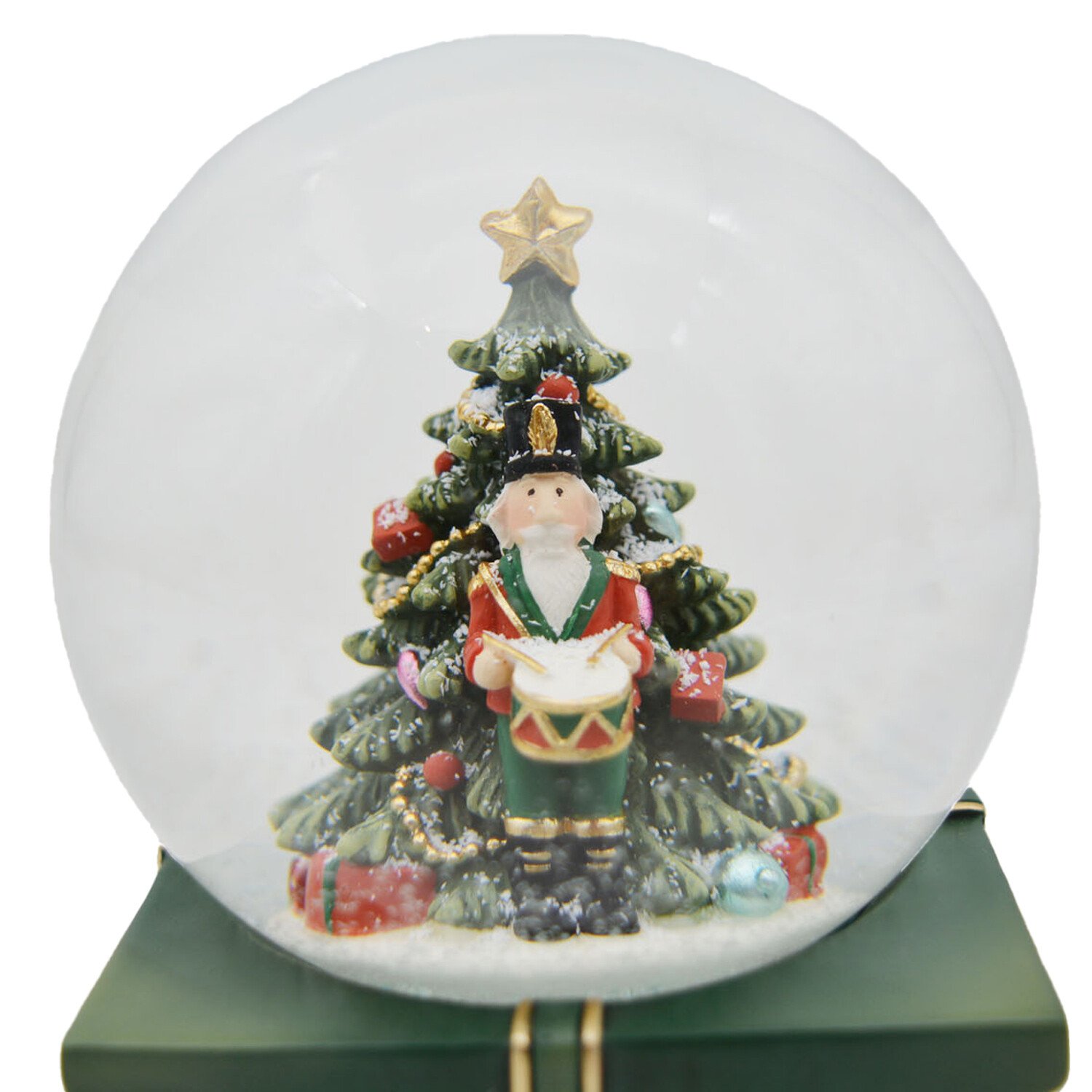 Nutcracker Snow Globe Emerald Green Image 4