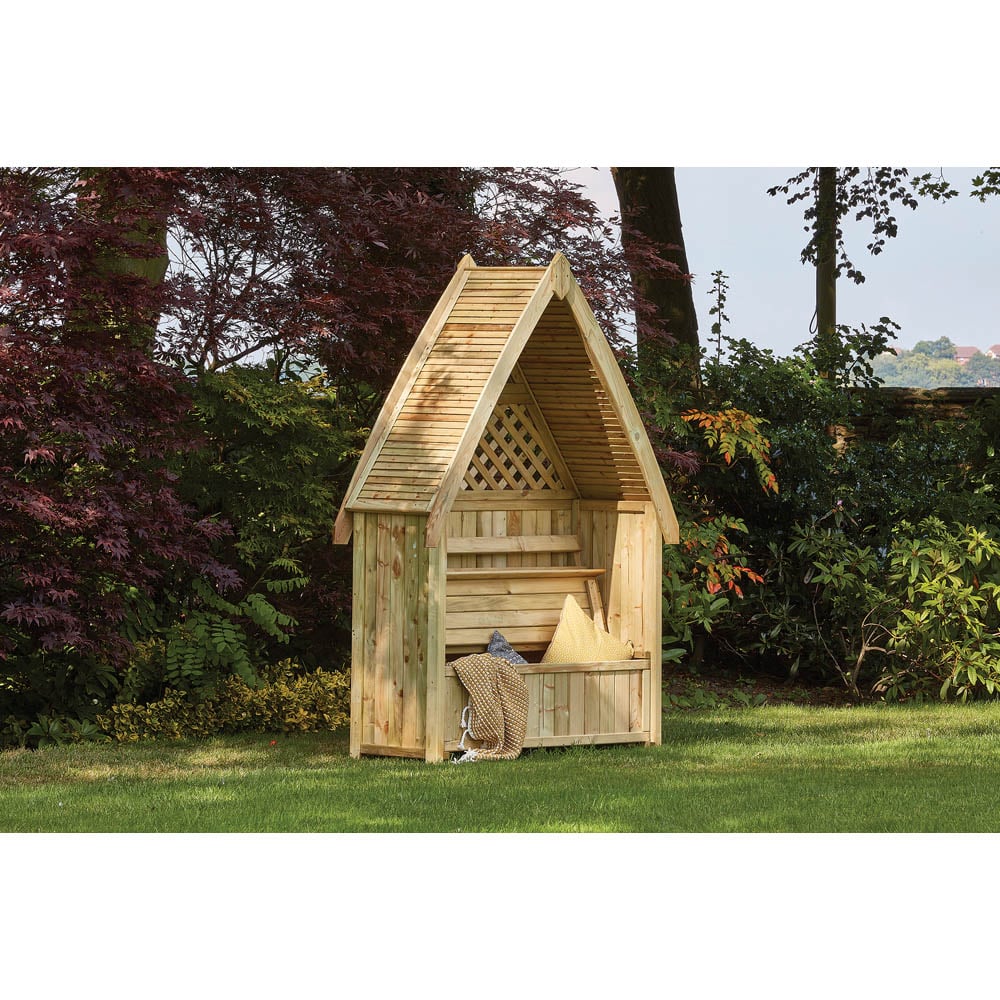 Woodshaw Carsington 2 Seater 4.1 x 1.8ft Storage Arbour Image 3