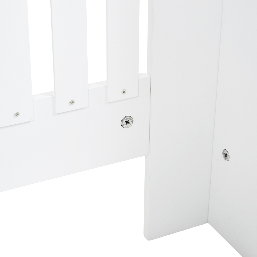 Living and Home White Slatted Radiator Cover 112 x 83cm Image 6
