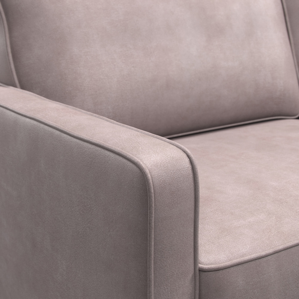 Regan Grey Faux Leather Armchair Image 3