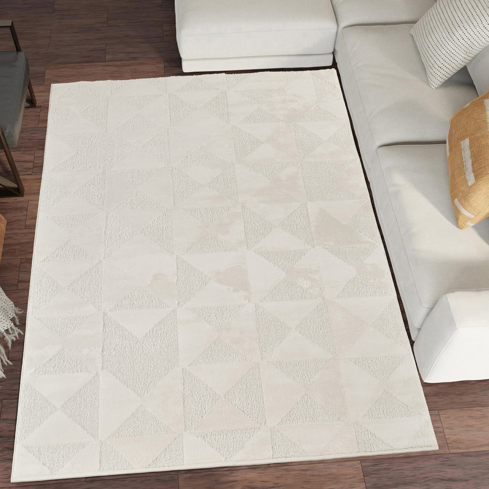 Desire Rugs Hamilton Cream Geometric Triangle Mosaic Rug 160 x 230cm Image 2