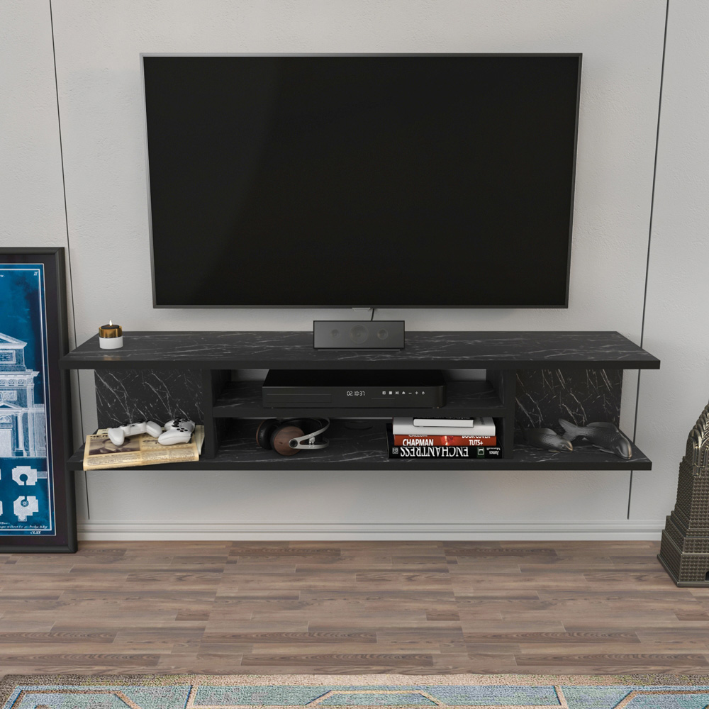 Decorotika Pivot 4 Shelf Bendir Floating TV Unit Image 4
