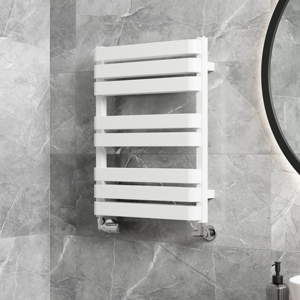 Terma Warp T Bold Matt White Heated Towel Rail 1569 BTU 655 x 500mm Image 6