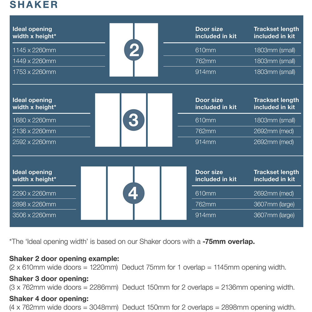 Spacepro Shaker 4 Door Oak Frame Mirror Sliding Wardrobe Kit 2290mm Image 6